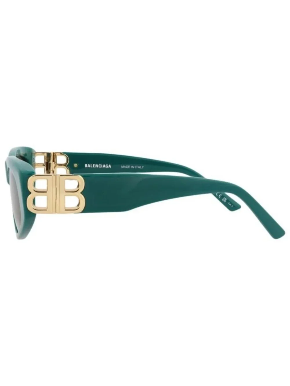 New Balenciaga Womens Cat Eye Green Gold Grey Fashion Designer Sunglasses